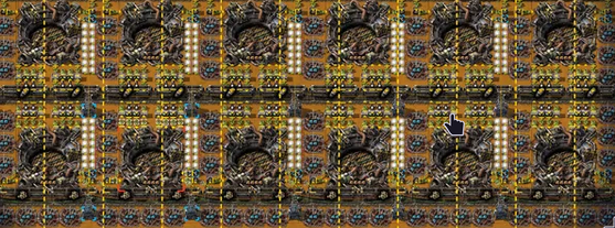 Factorio Silo - A massive 32-wagon train docking at a high-speed loading station