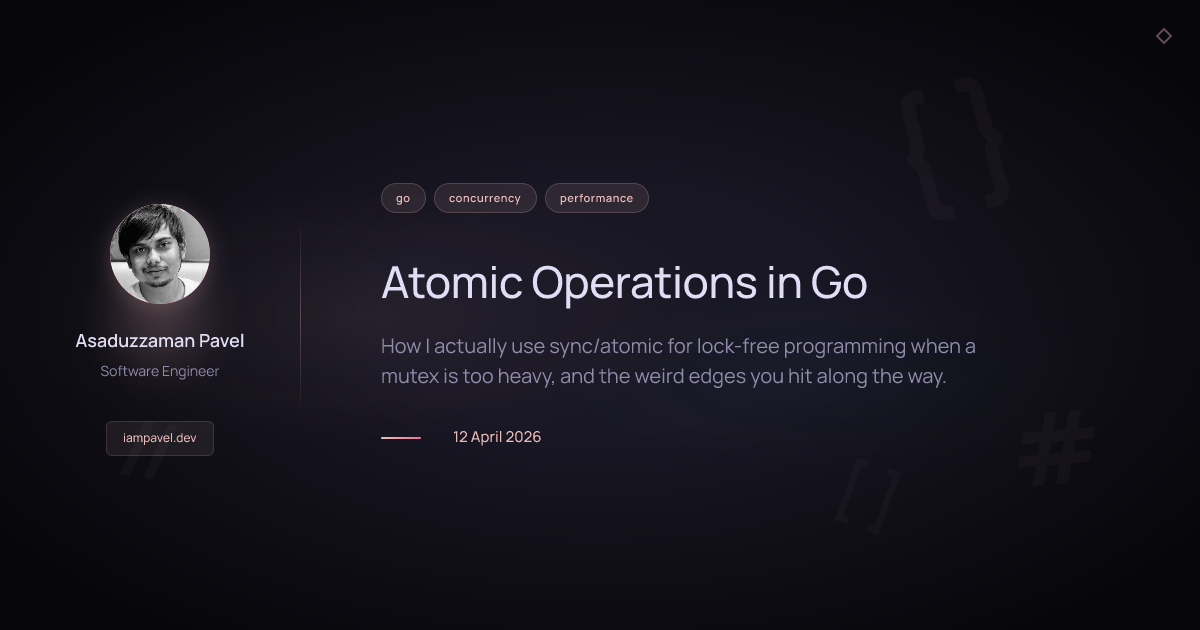 Atomic Operations in Go • Asaduzzaman Pavel